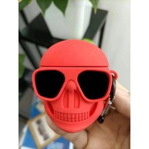 Red Skull Head Design AirPods CASE ONLY